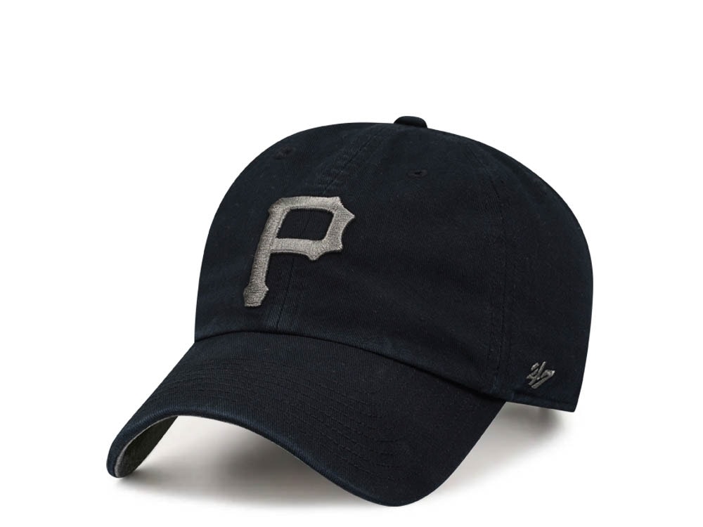 47Brand Pittsburgh Pirates Ballpark Camo Black Clean Up Strapback Casquette