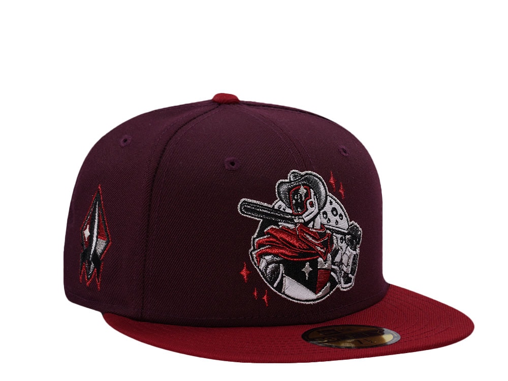 New Era Sugarland Space Cowboys Maroon Two Tone Edition 59Fifty Fitted Casquette