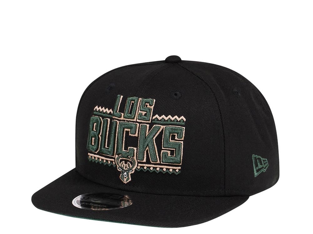 New Era Milwaukee Bucks Original Fit Black 9Fifty Snapback Casquette