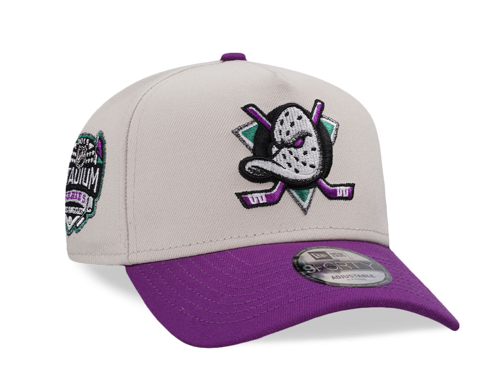 New Era Anaheim Ducks Stadium Series 2014 Stone Grape Two Tone Edition 9Forty A Frame Snapback Casquette