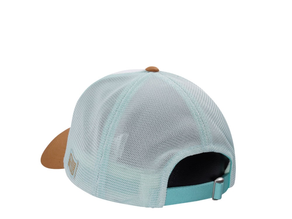 Von Dutch Oval Patch White Blue Two Tone Trucker Strapback Casquette
