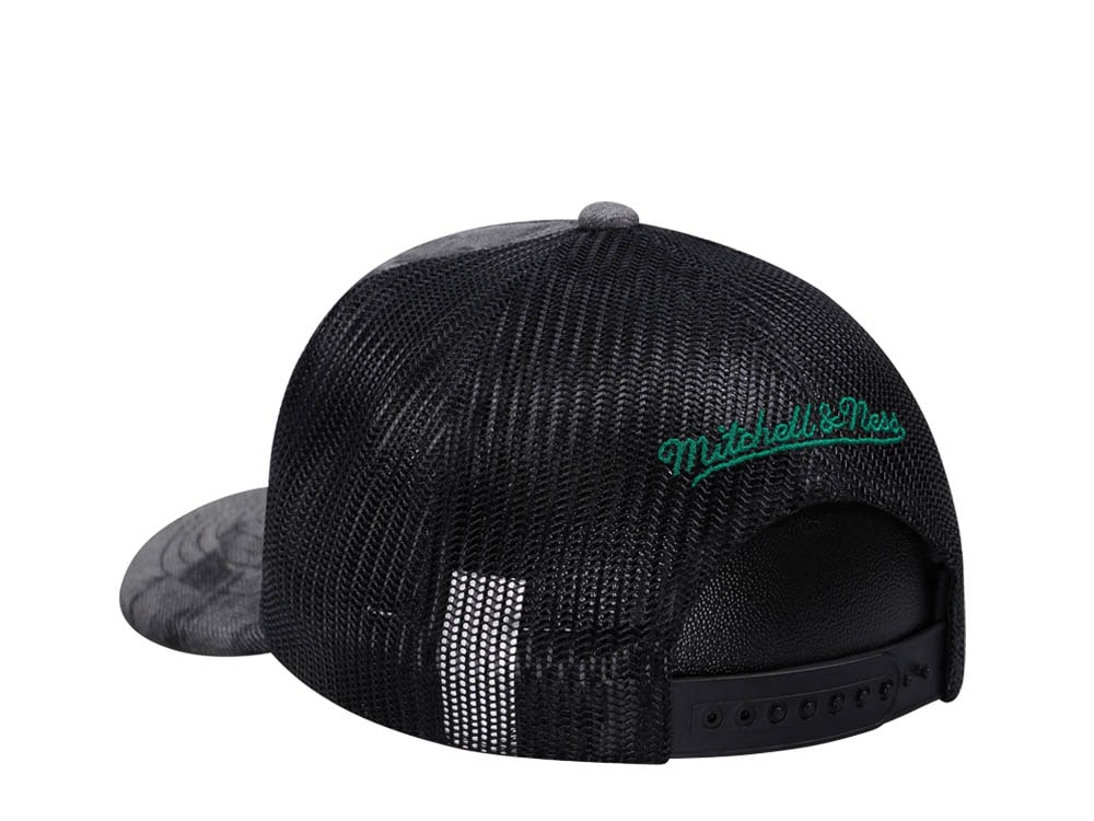 Mitchell & Ness Boston Celtics Burnt Ends Black Trucker Snapback Casquette