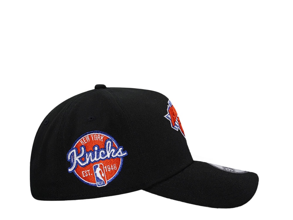 New Era New York Knicks Black Classic Edition 9Forty A Frame Snapback Casquette