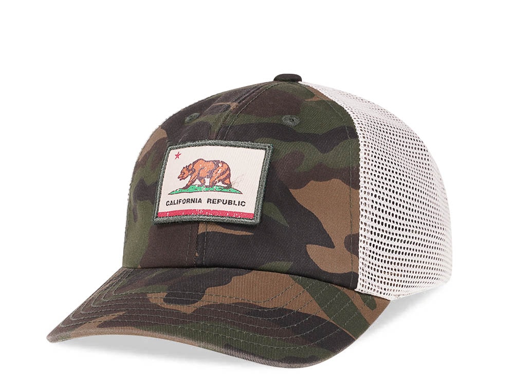 American Needle California Republic Camouflage Trucker Strapback Casquette