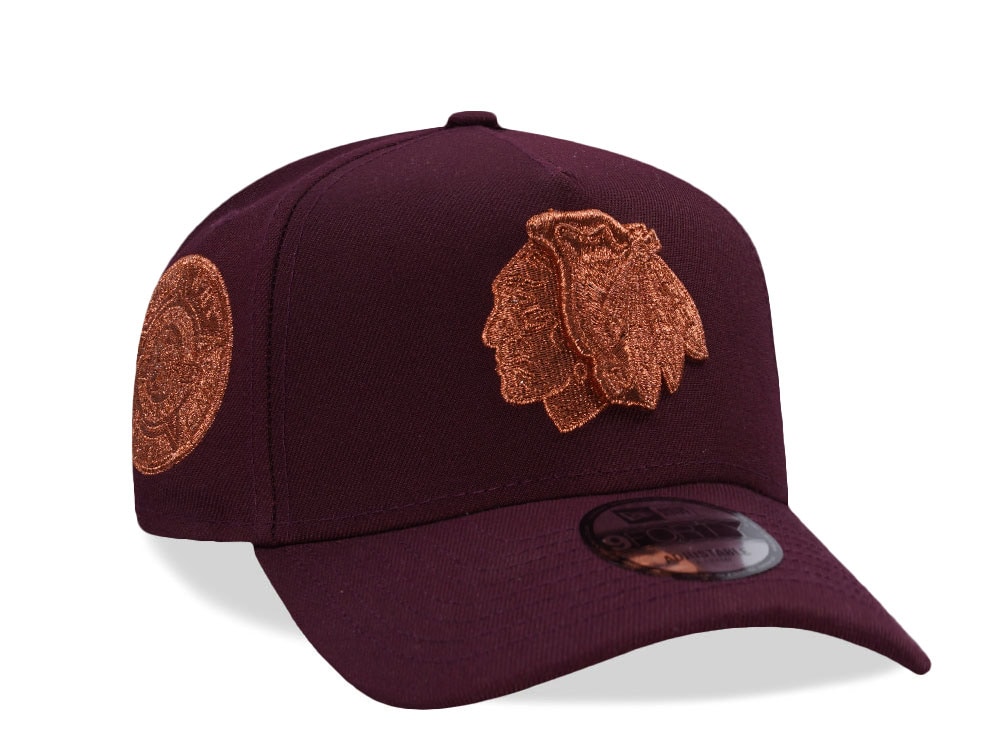New Era Chicago Blackhawks All Star Game 1991 Black Maroon Prime 9Forty A Frame Snapback Casquette