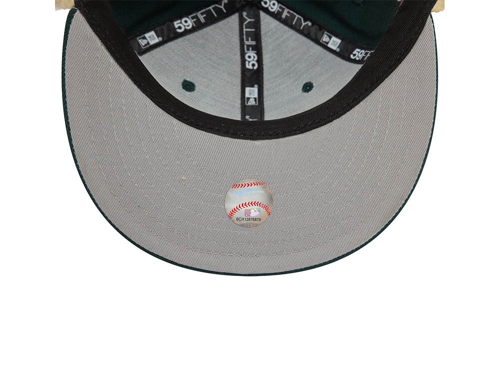 New Era Oakland Athletics World Series Edition Green 59Fifty Dogear Fitted Casquette