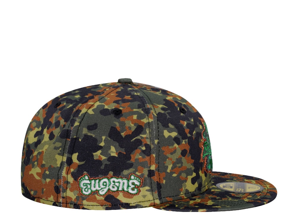 New Era Eugene Emeralds Flecktarn Glow Edition 59Fifty Fitted Casquette