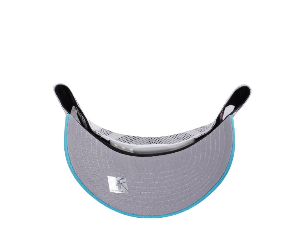 New Era Miami Heat Teal Summer Trucker Edition 9Forty A Frame Snapback Casquette