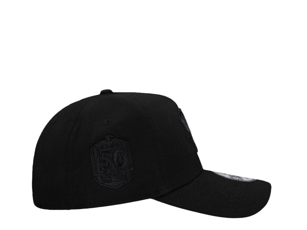 New Era Oakland Athletics 50th Anniversary Black On Black 9Forty A Frame Snapback Casquette