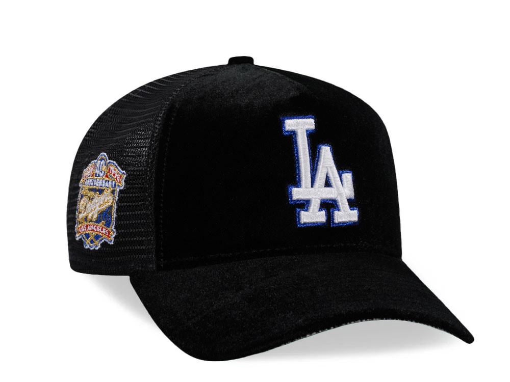New Era Los Angeles Dodgers 40th Anniversary Black Velvet Trucker Edition 9Forty A Frame Snapback Casquette