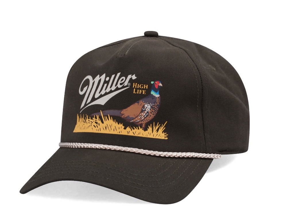 American Needle Miller High Life Canvas Cappy Army Green Edition Snapback Casquette