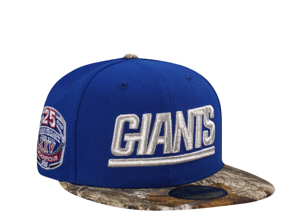 New Era New York Giants 25th Super Bowl Anniversary Team Realtree Prime Edition 59Fifty Fitted Casquette