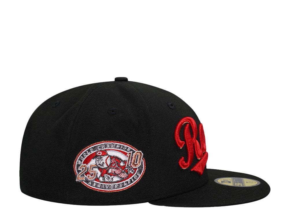 New Era Cincinnati Reds World Champion 25th Anniversary Black Prime Edition 59Fifty Fitted Casquette