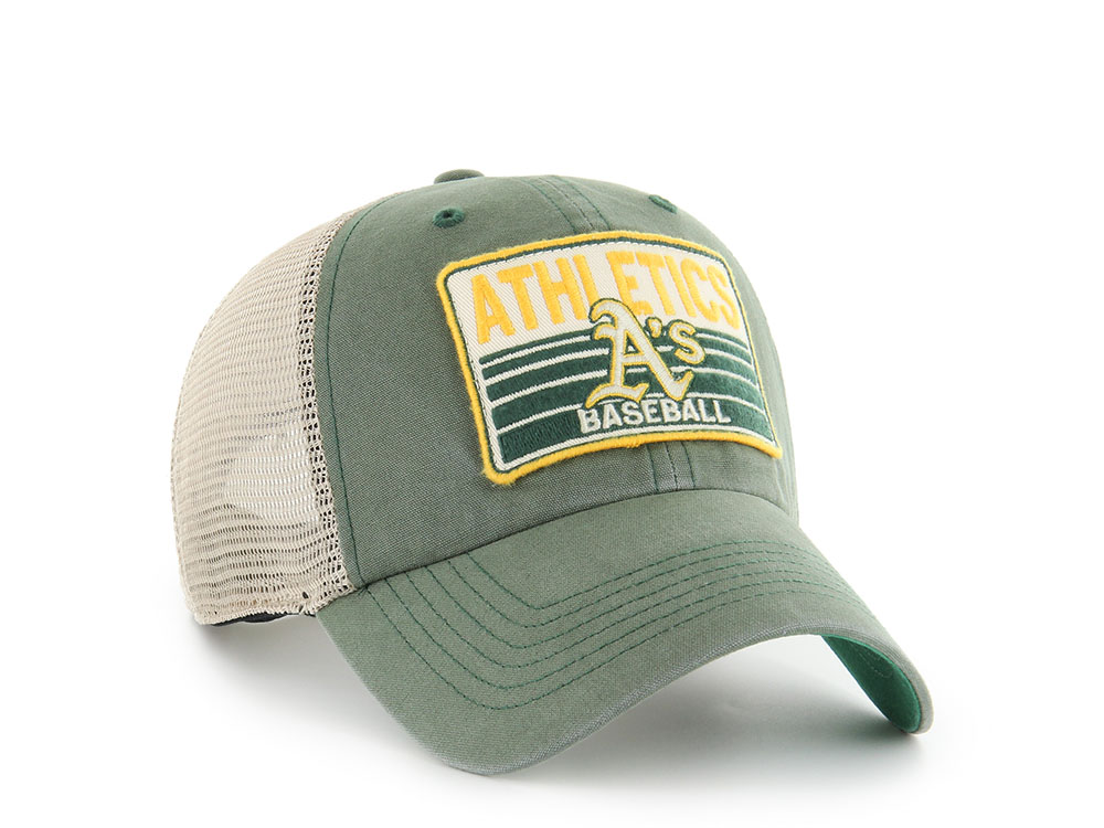 47Brand Oakland Athletics Bottle Green Four Stroke Edition Trucker Clean Up Snapback Casquette