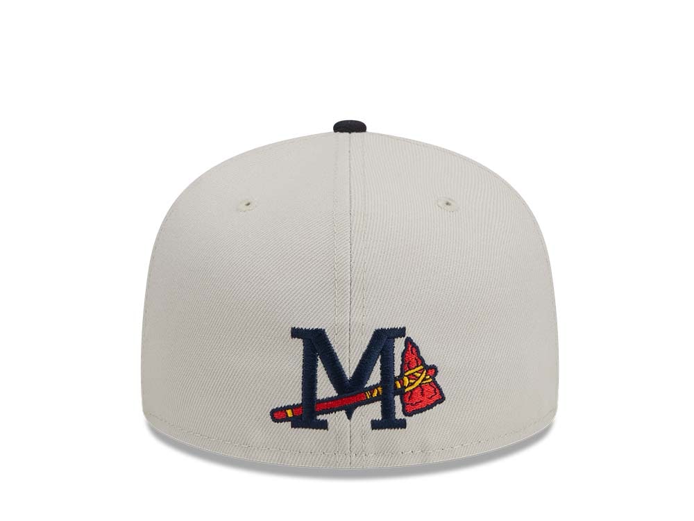 New Era Atlanta Braves Farm Team Stone Throwback Two Tone Edition 59Fifty Fitted Casquette