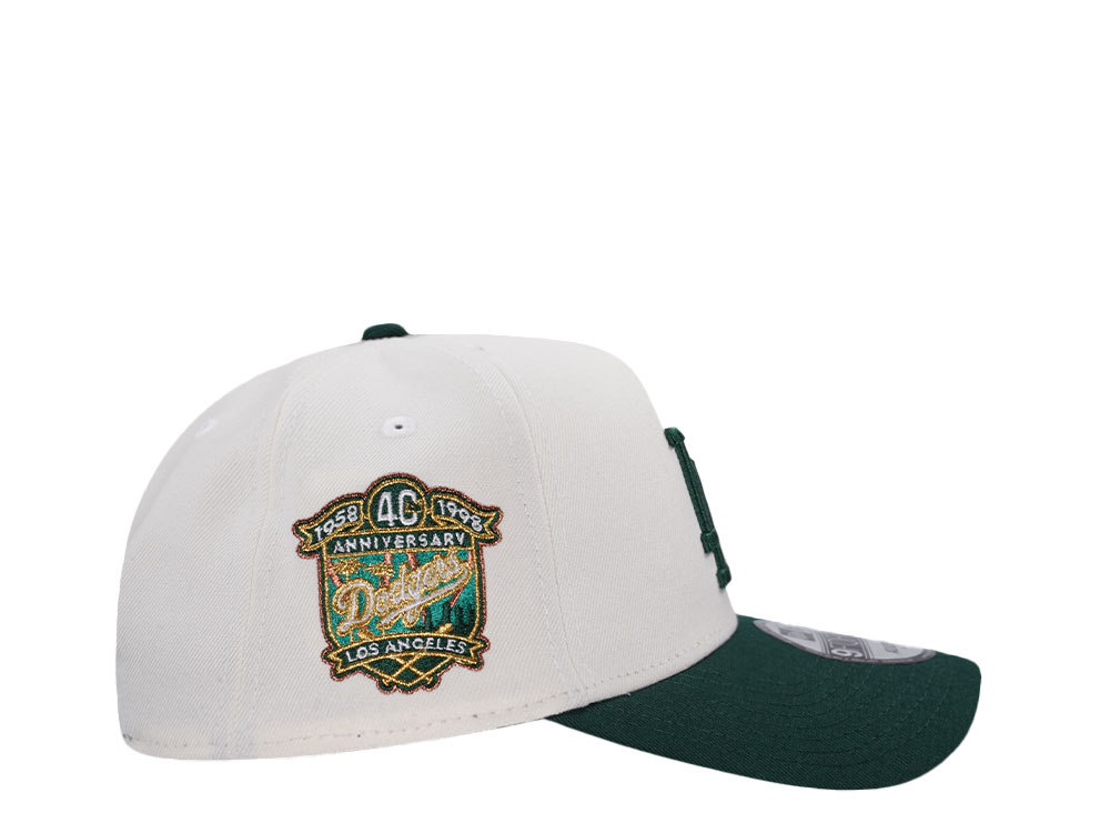 New Era Los Angeles Dodgers 40th Anniversary Chrome Green Two Tone Edition 9Forty A Frame Snapback Casquette