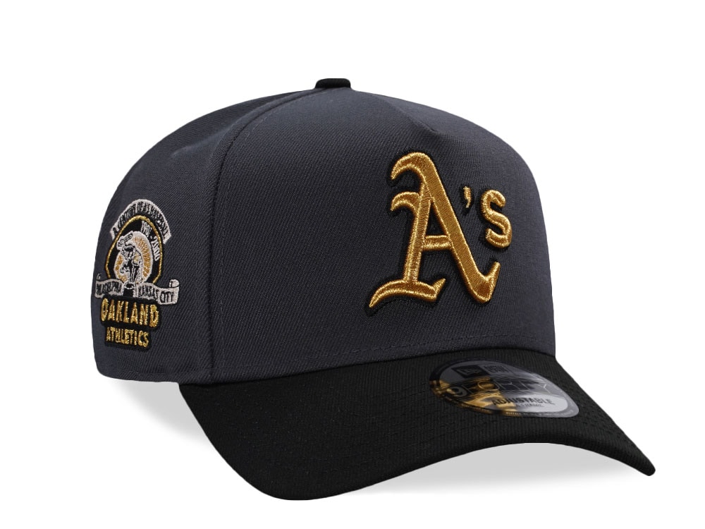New Era Oakland Athletics 100th Anniversary Dark Gray Two Tone Edition 9Forty A Frame Snapback Casquette