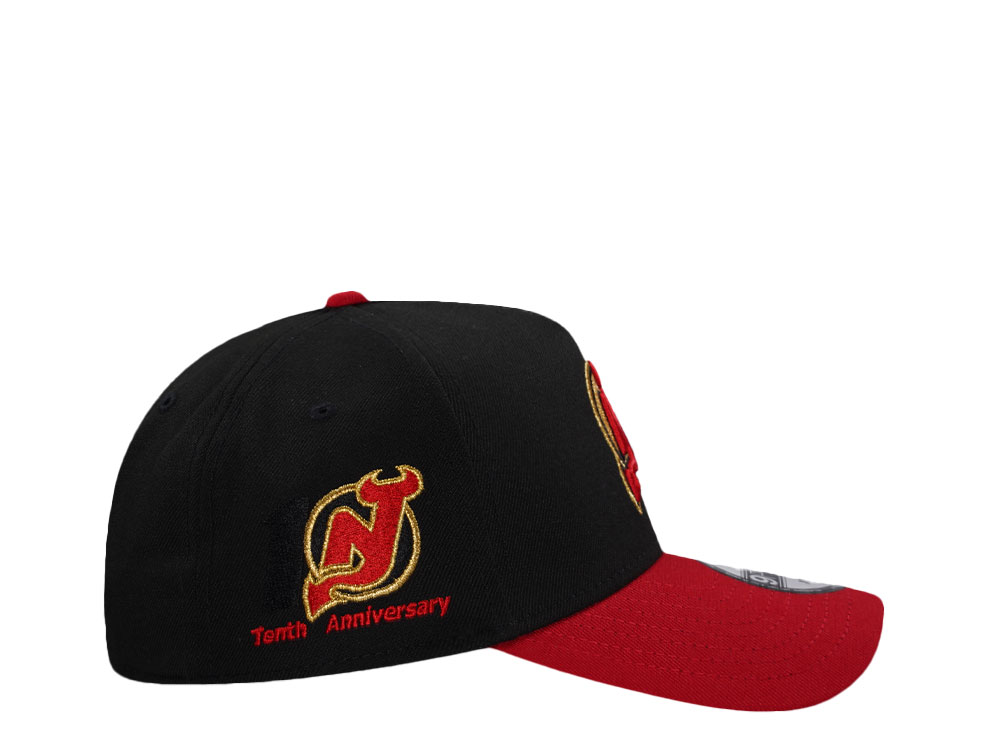 New Era New Jersey Devils 10th Anniversary Gold Two Tone Edition 9Forty A Frame Snapback Casquette