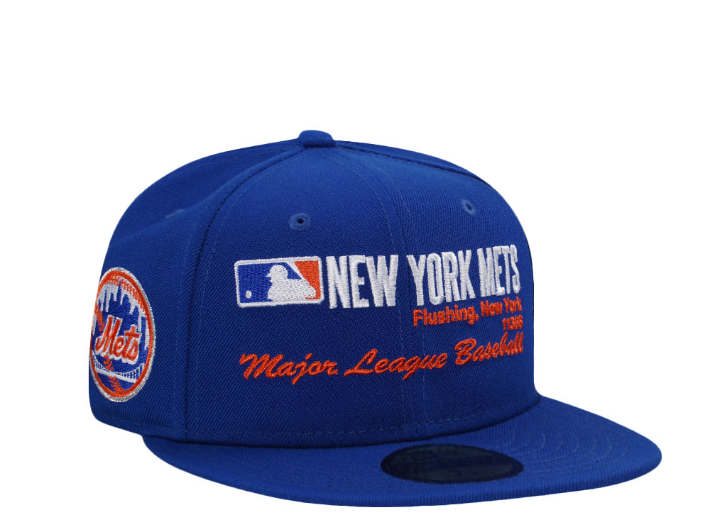 New Era New York Mets Amazin Mets Blue Throwback Edition 59Fifty Fitted Casquette
