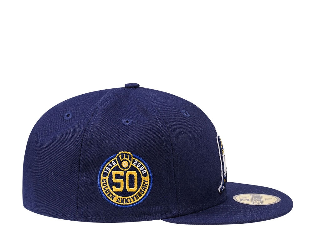 New Era Milwaukee Brewers 50th Anniversary Navy Edition 59Fifty Fitted Casquette