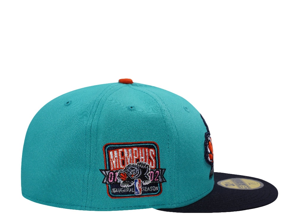 New Era Memphis Grizzlies Inaugural Season Teal Two Tone Edition 59Fifty Fitted Casquette