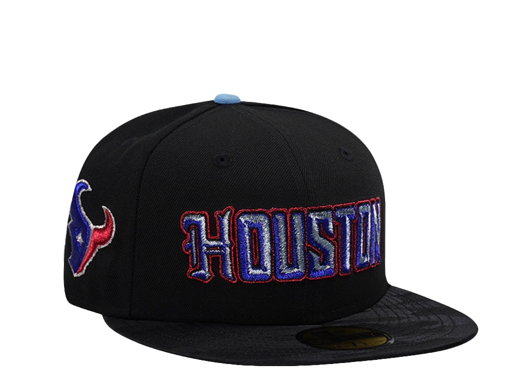 New Era Houston Texans Black Metallic Two Tone Edition 59Fifty Fitted Casquette
