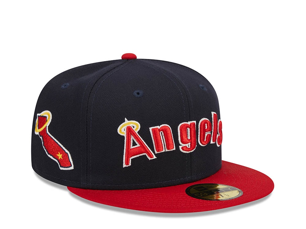 New Era California Angels Retro Script Two Tone Throwback Edition 59Fifty Fitted Casquette