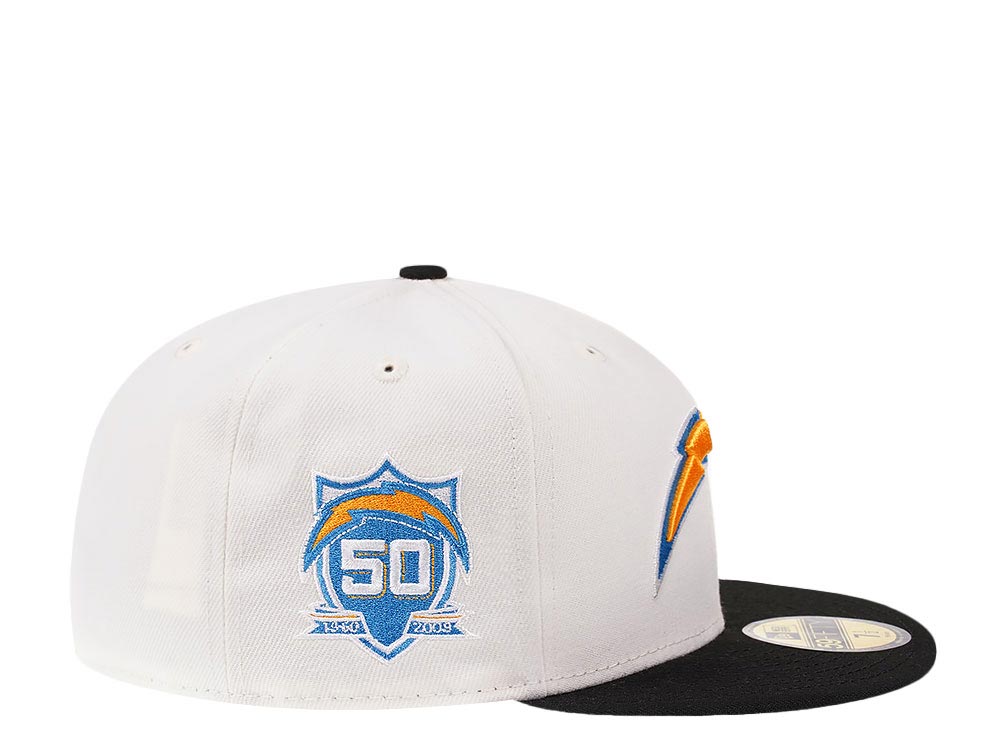New Era Los Angeles Chargers 50th Anniversary Cream Dome Edition 59Fifty Fitted Casquette