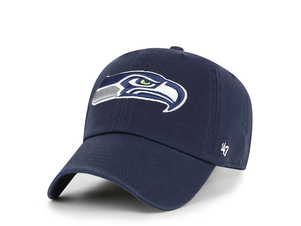 47Brand Seattle Seahawks Navy Classic Edition Clean Up Strapback Casquette