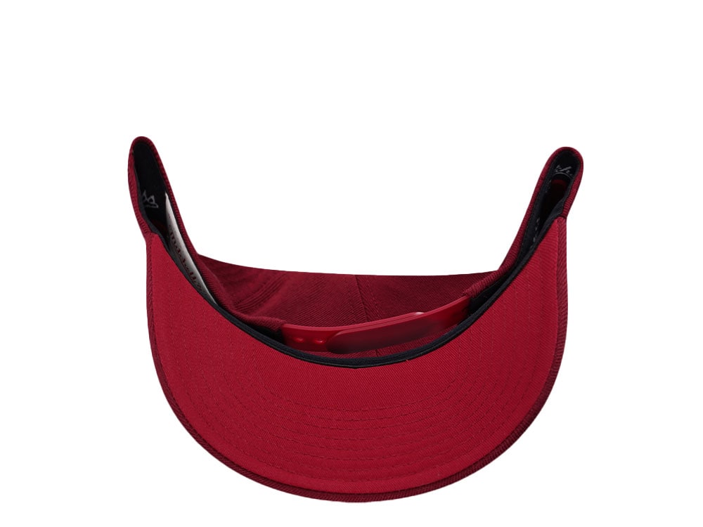 Mitchell & Ness Pinscript Maroon Classic Red Stretch Snapback Casquette