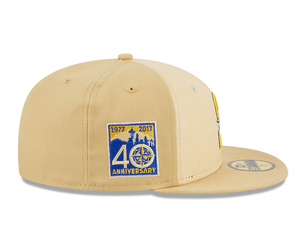 New Era Seattle Mariners 40th Anniversary Raffia Front Vegas Gold Edition 59Fifty Fitted Casquette