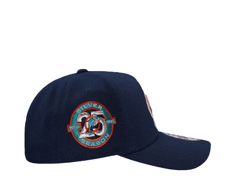 New Era Miami Dolphins 25 Seasons Navy Prime Edition 9Forty A Frame Snapback Casquette
