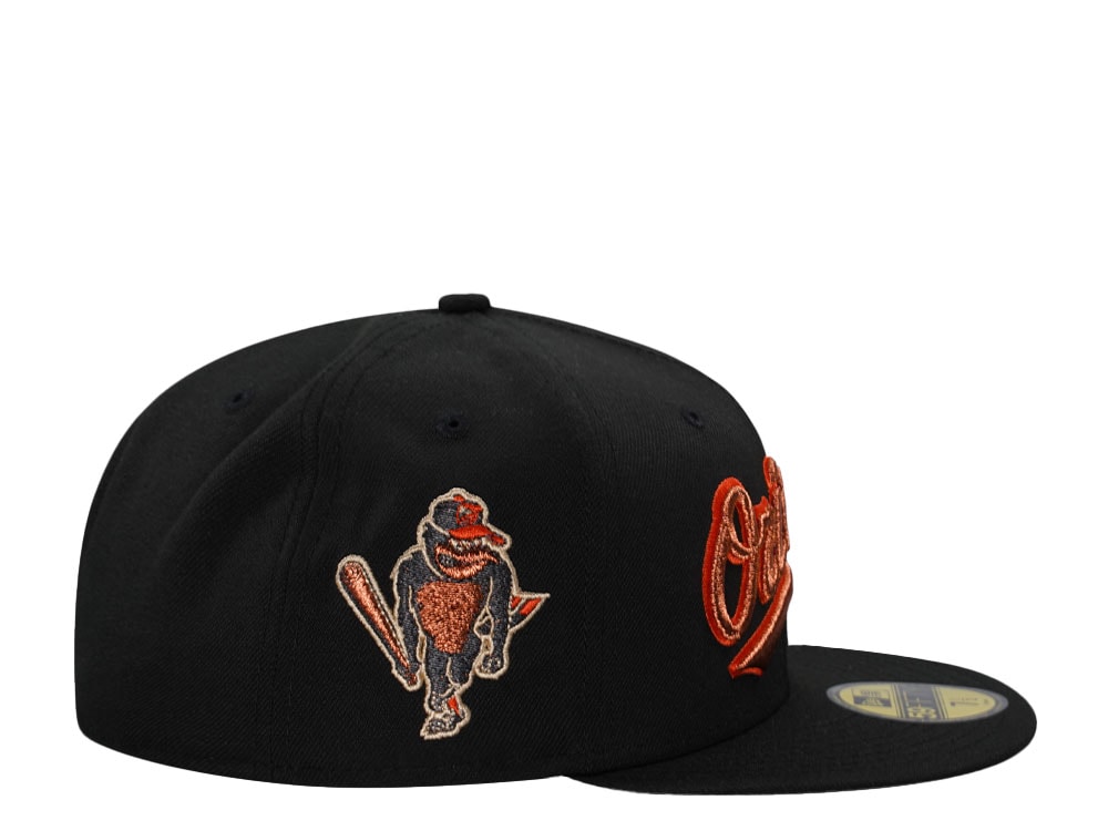 New Era Baltimore Orioles Black Metallic Throwback Edition 59Fifty Fitted Casquette