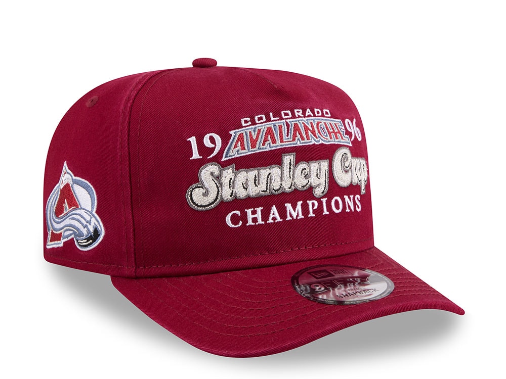 New Era Colorado Avalanche Stanley Cup Champions 1996 Historic Maroon Edition 9Fifty A Frame Snapback Casquette
