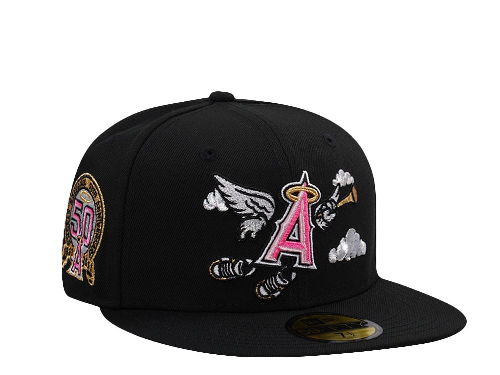New Era Anaheim Angels 50th Anniversary Clouds Black Prime Edition 59Fifty Fitted Casquette