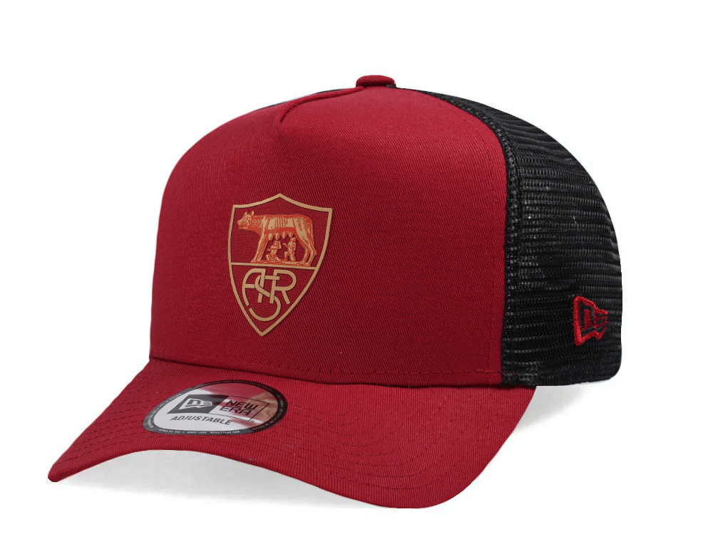 New Era AS Roma Tonal Maroon Edition 9Forty A Frame Trucker Snapback Casquette