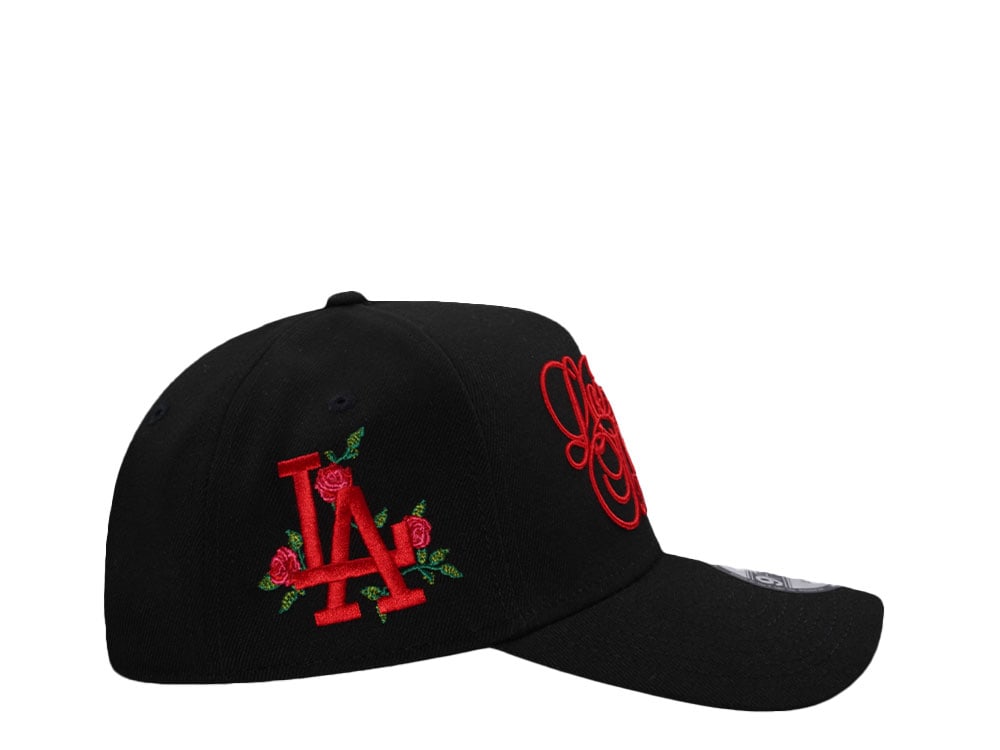 New Era Los Angeles Dodgers Script Black and Red Edition 9Forty A Frame Snapback Casquette