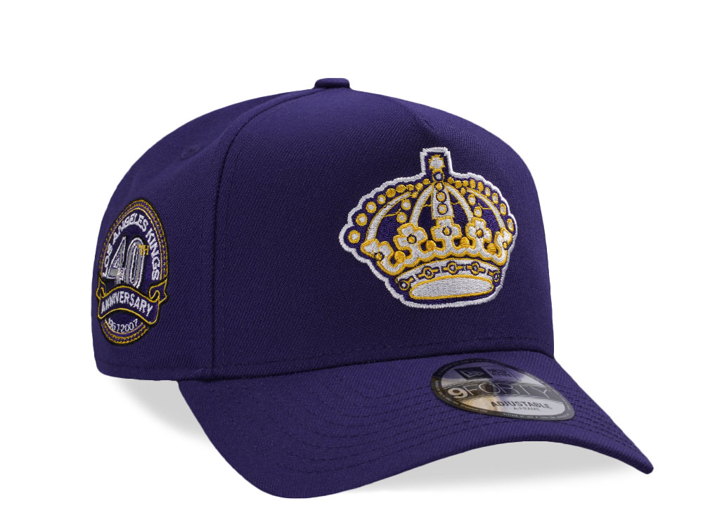 New Era Los Angeles Kings 40th Anniversary Purple Prime Edition 9Forty A Frame Snapback Casquette