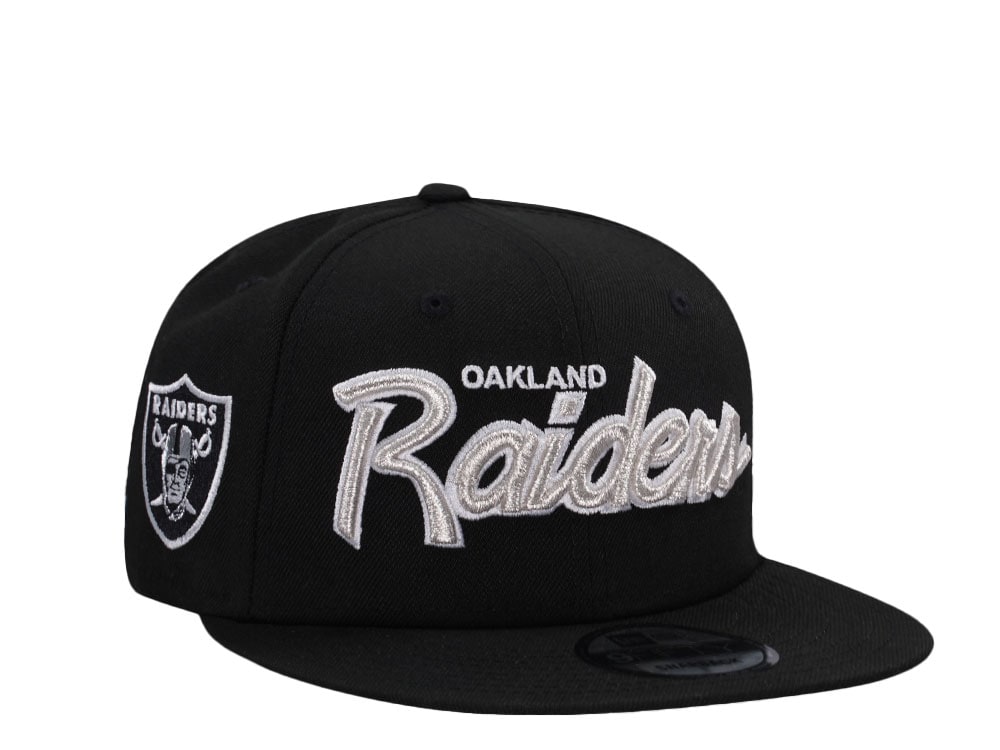 New Era Oakland Raiders Black Script Edition 9Fifty Snapback Casquette
