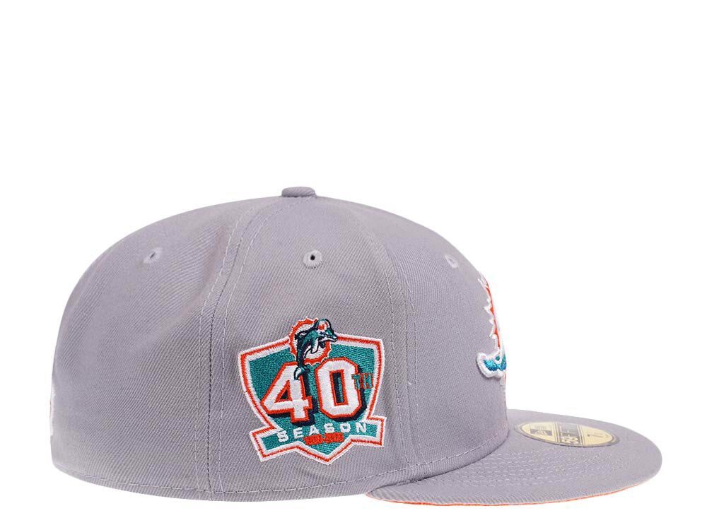 New Era Miami Dolphins 40th Season Grey Pop 59Fifty Fitted Casquette