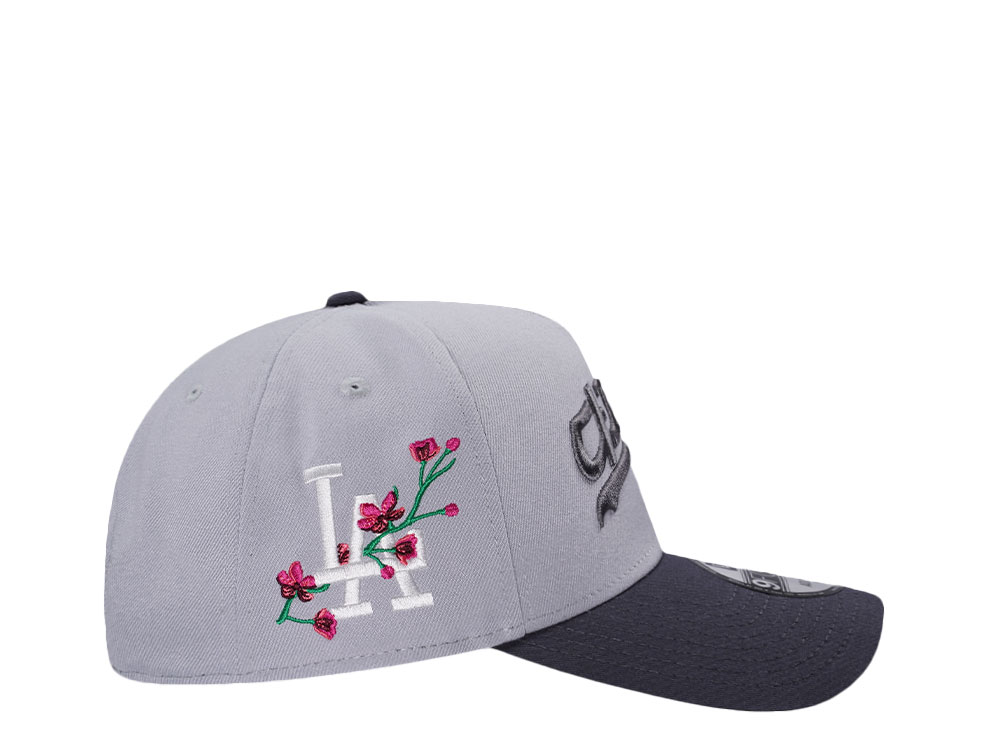 New Era Los Angeles Dodgers Cherry Blossom Grey Two Tone Edition 9Forty A Frame Snapback Casquette