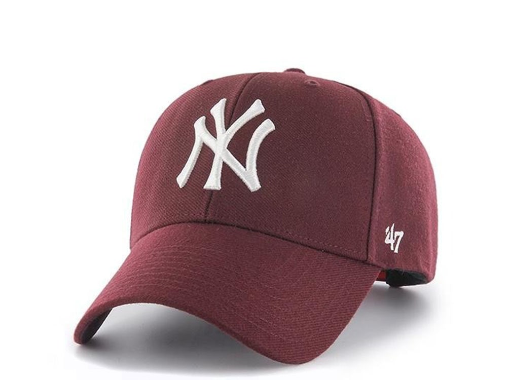 47brand New York Yankees Dark Maroon Classic Snapback Casquette