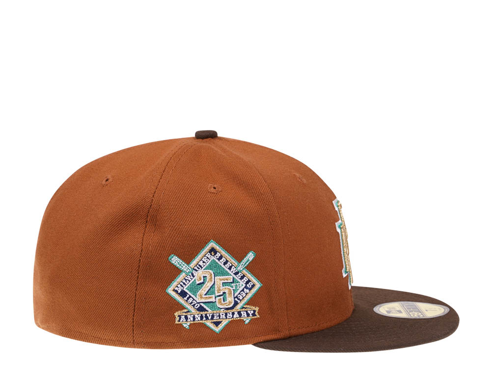 New Era Milwaukee Brewers 25th Anniversary Bourbon and Suede Edition 59Fifty Fitted Casquette