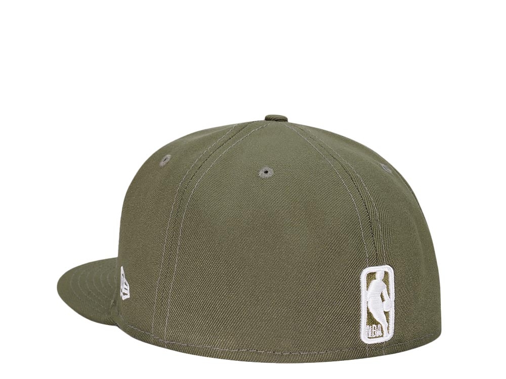 New Era Golden State Warriors Olive White Edition 59Fifty Fitted Casquette