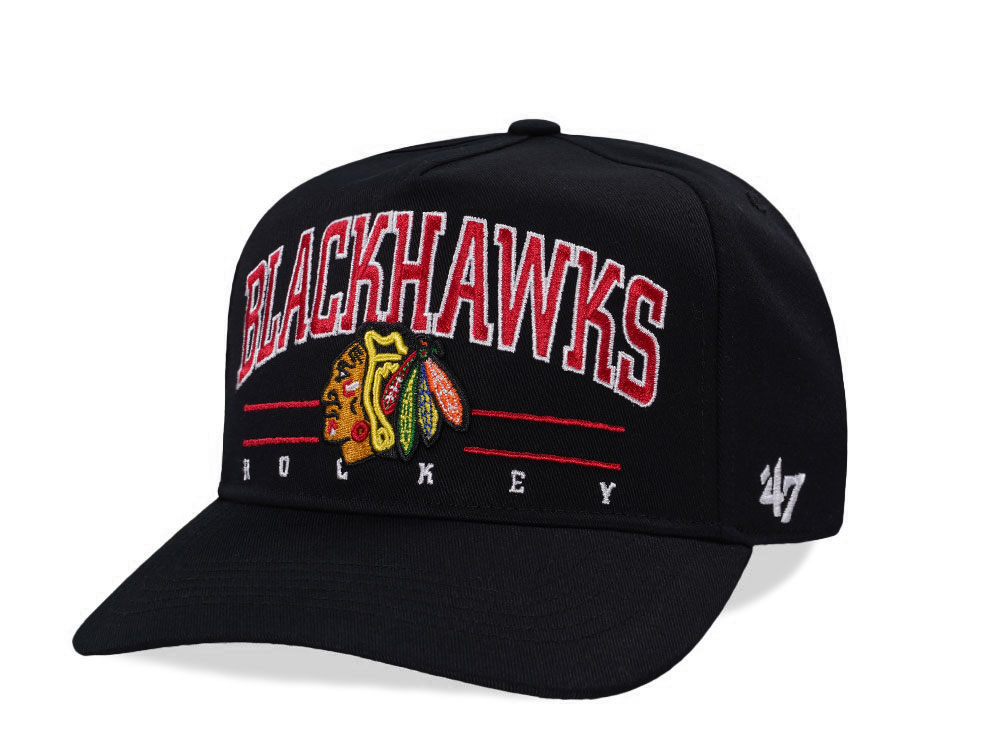 47Brand Chicago Blackhawks Black Hitch Edition Snapback Casquette