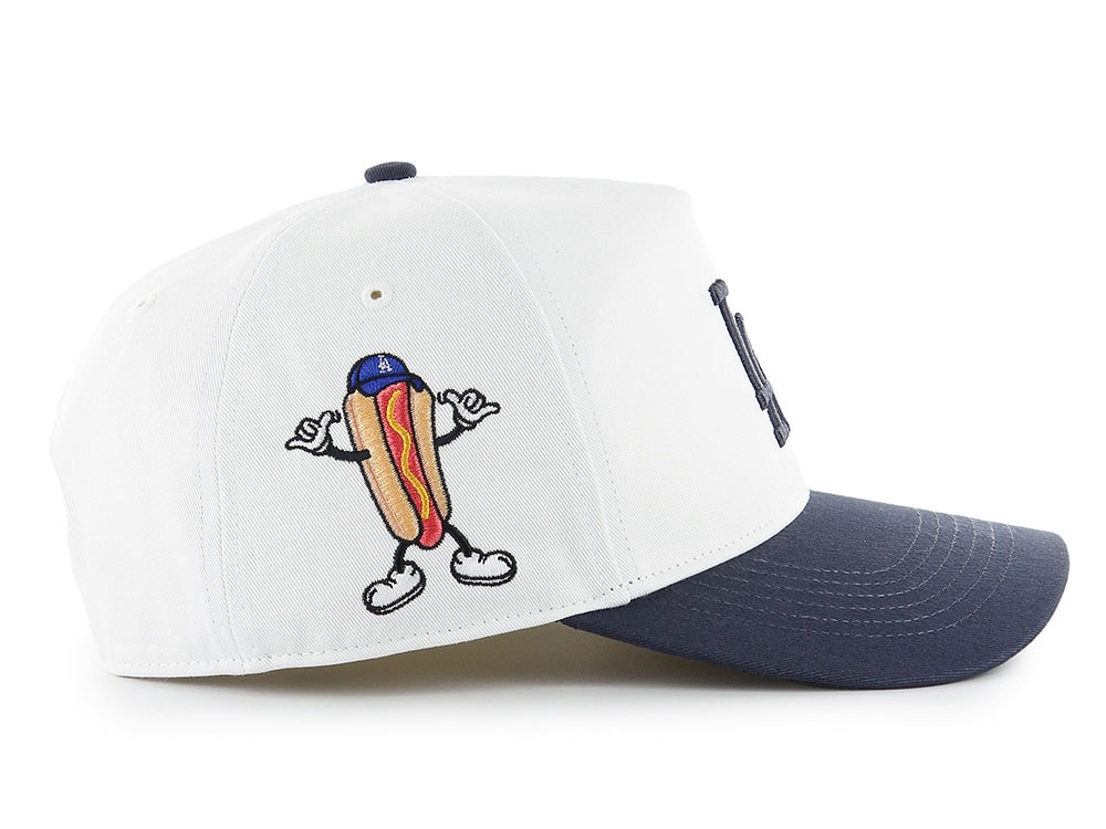 47Brand Los Angeles Dodgers White Cartoon Icon Edition Hitch Snapback Casquette