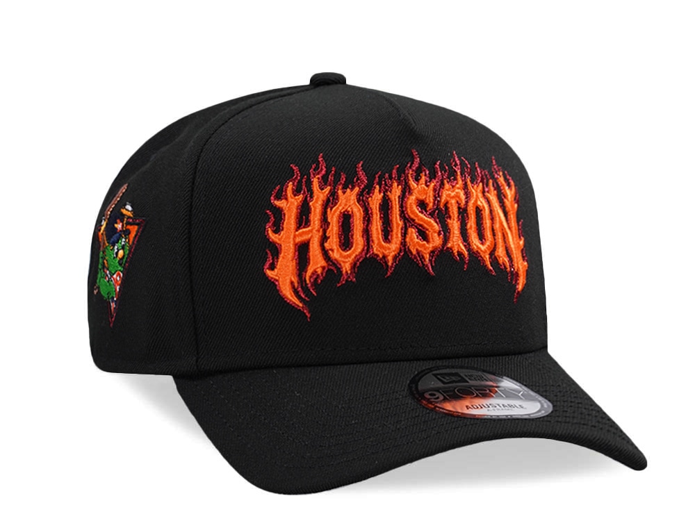 New Era Houston Astros Flames Black Prime Edition 9Forty A Frame Snapback Casquette