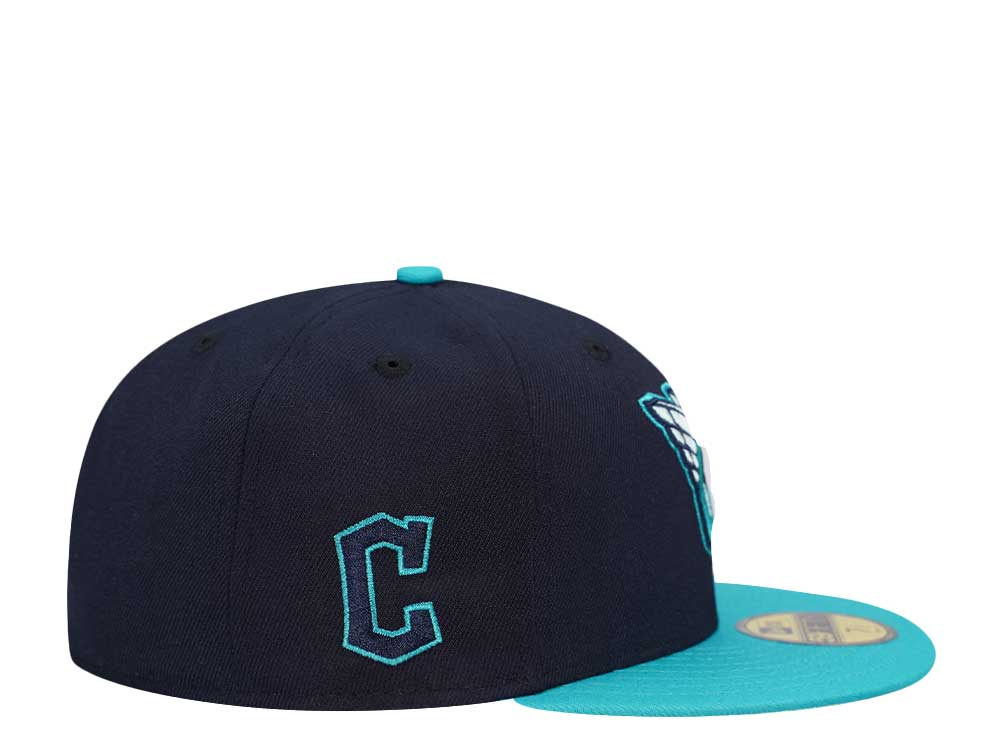 New Era Cleveland Guardians Ocean Chrome Two Tone Edition 59Fifty Fitted Casquette