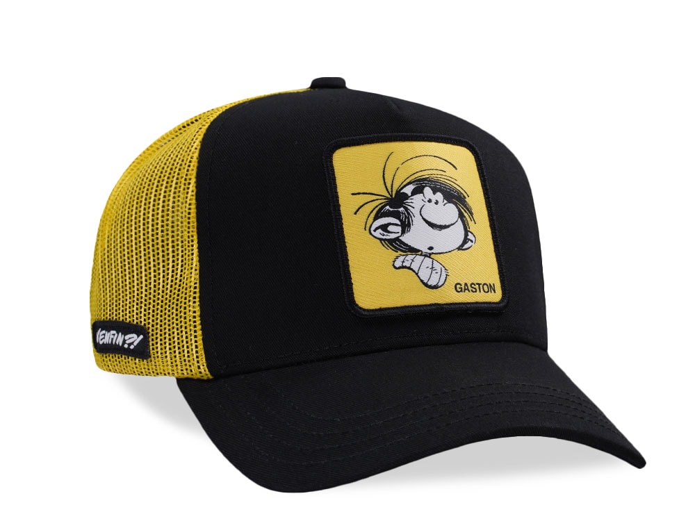 Capslab Gaston Black Yellow Trucker Snapback Casquette