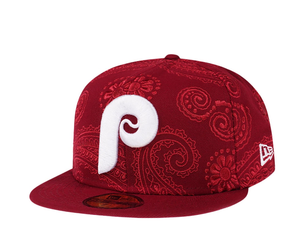 New Era Philadelphia Phillies Maroon MLB Swirl 59Fifty Fitted Casquette